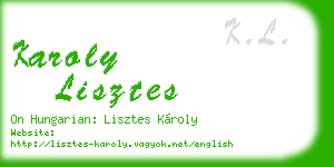 karoly lisztes business card